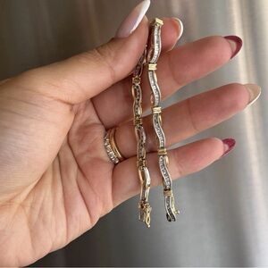 10k gold Real Earth Mined Diamond tennis bracelet 8.4 grams weight 1cttw